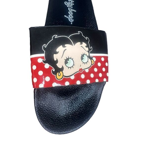 Betty Boop Women’s 7 Polka Dot Slide Sandals - Picture 5 of 5